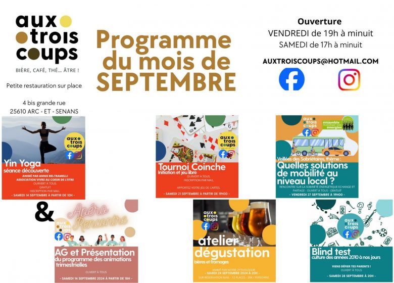 Programme septembre