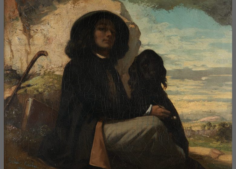 Courbet, Autoportrait au chien noir, Paris, Petit Palais